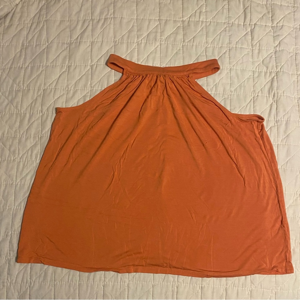 LOFT Women's Burnt Orange Halter Tank Top